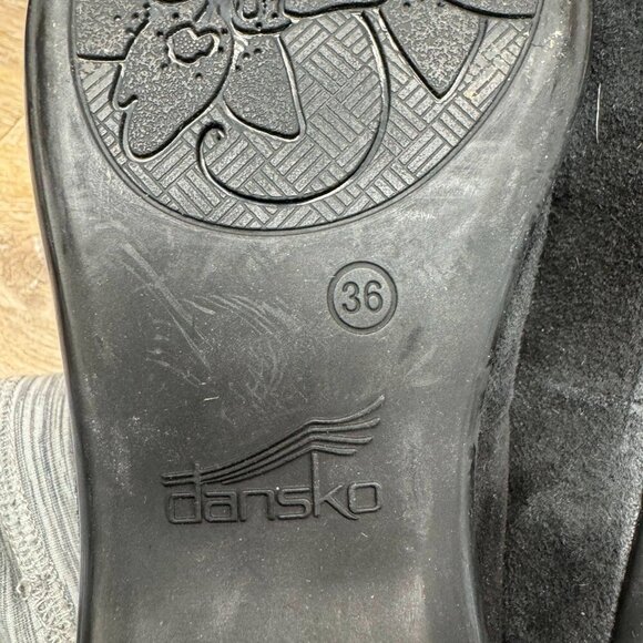 Dansko Olena Black Suede Tortoise Patent Accent Loafer Women's Size EU 36 - Picture 5 of 6